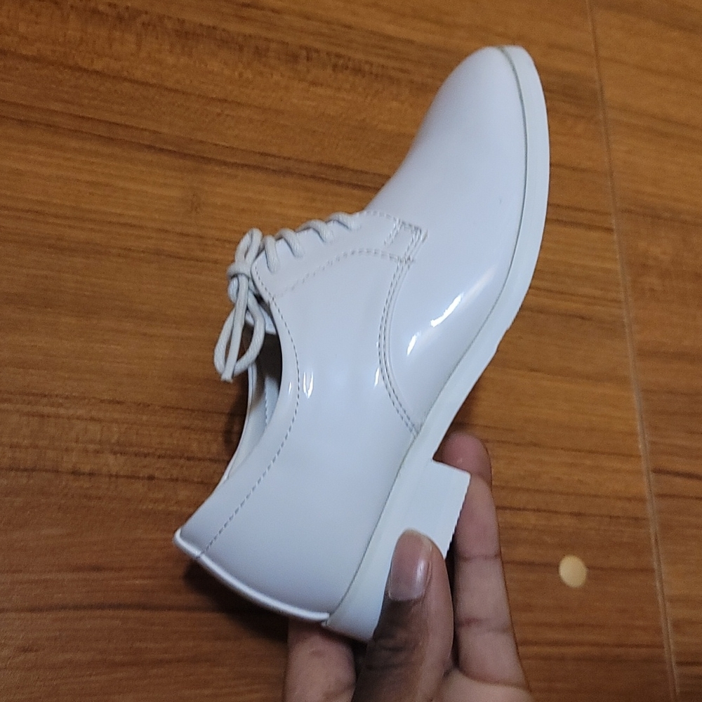 White christening shoes
